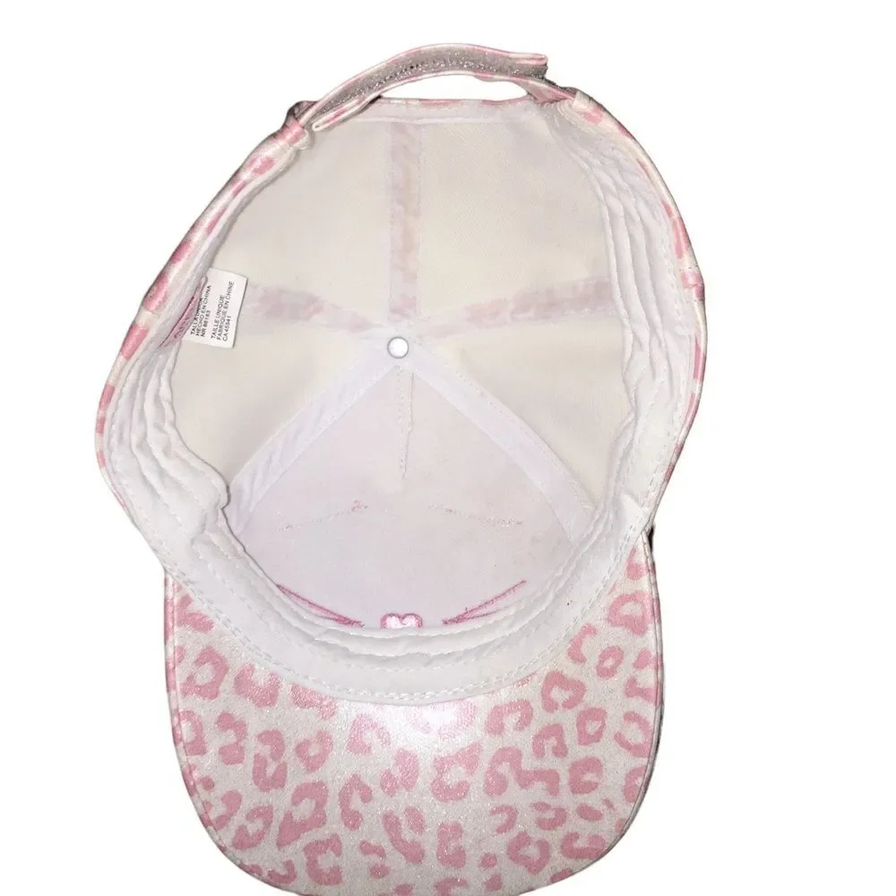 Capelli New York Girl’s Pink Leopard Cat Baseball Hat Cap Kitty